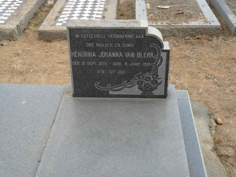 BLERK Hendrina Johanna, van 1900-1981