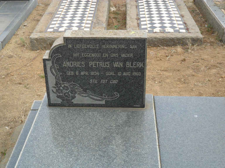 BLERK Andries Petrus, van 1894-1960