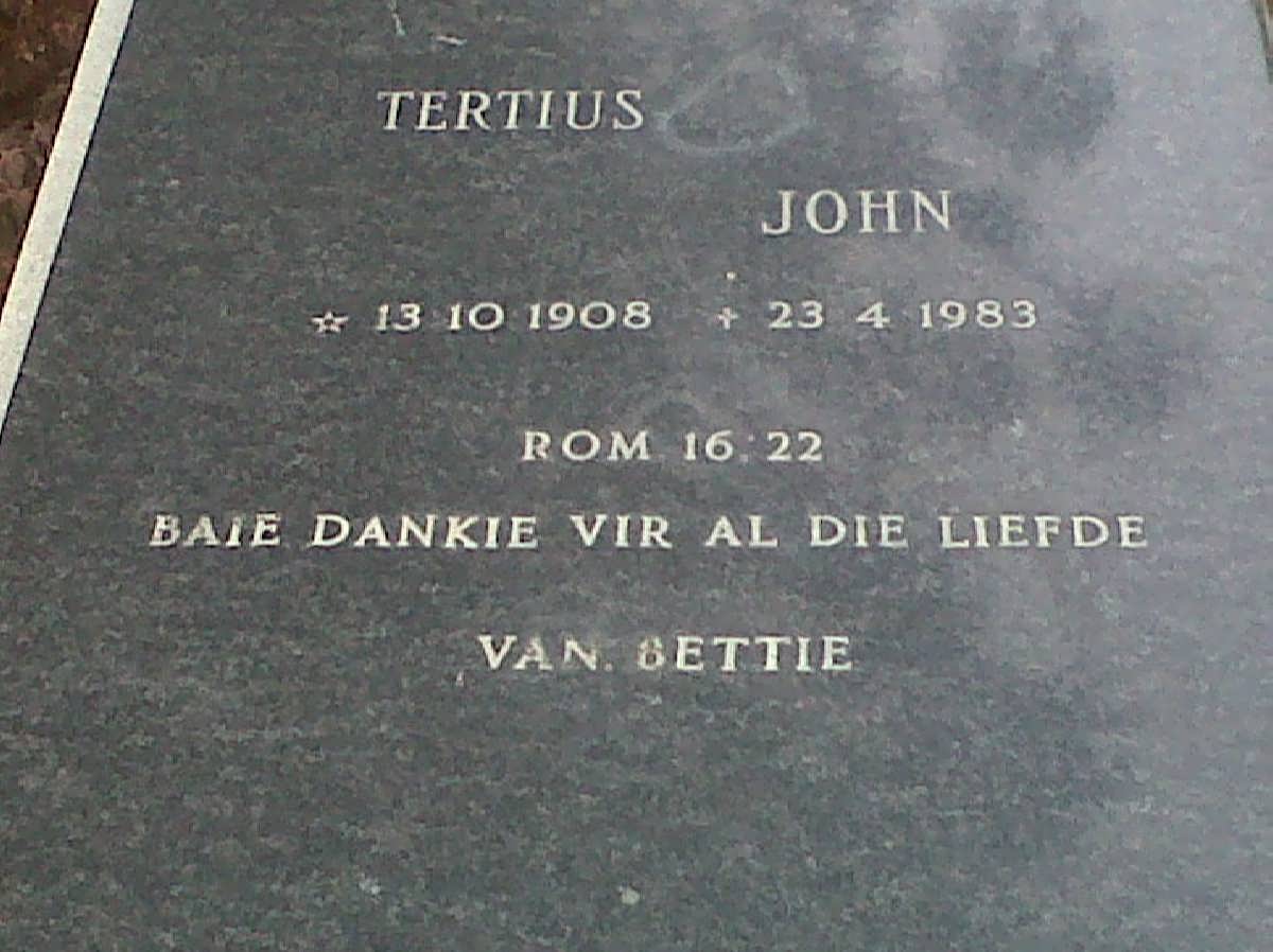 BARRY Tertius John 1908-1983