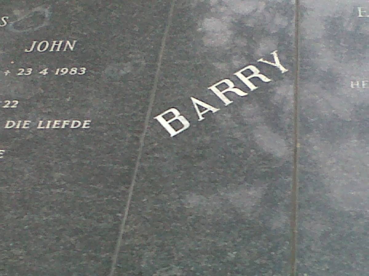 BARRY Tertius John 1908-1983 &amp; Elizabeth Adriana SCHUTTE 1913-1991