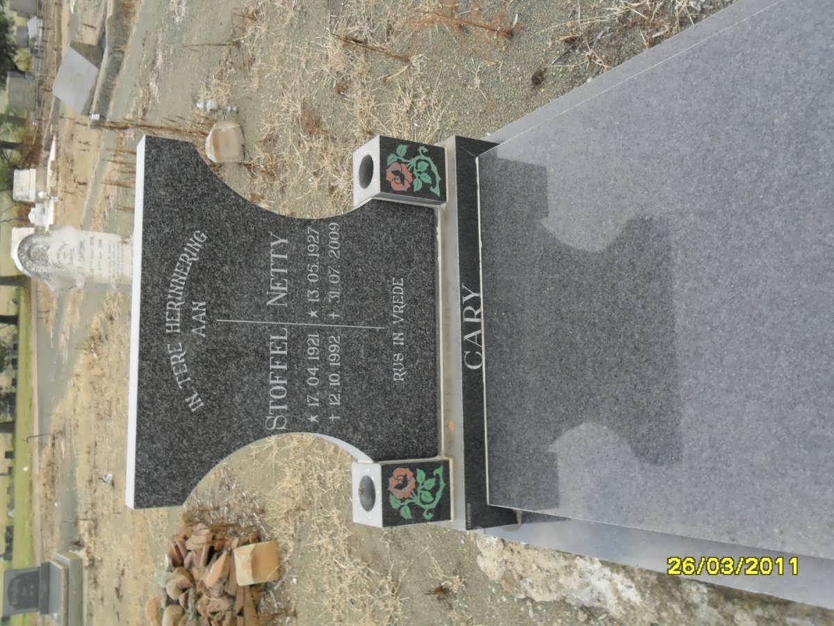 CARY Stoffel 1921-1992 &amp; Netty 1927-2009