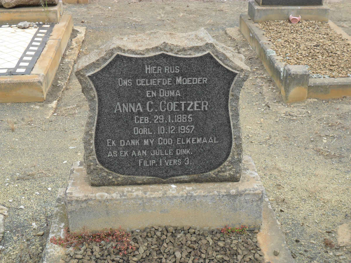 COETZER Anna C. 1885-1957