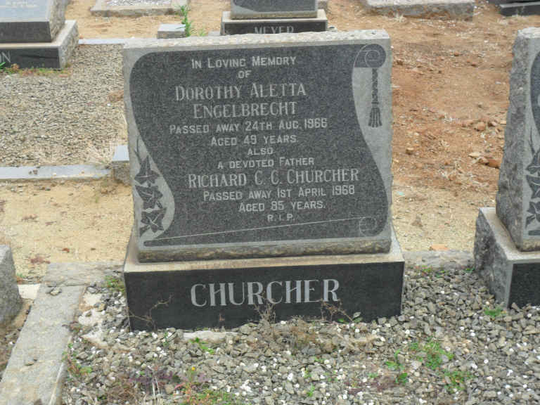 CHURCHER Richard C.C. -1968 :: ENGELBRECHT Dorothy Aletta -1966