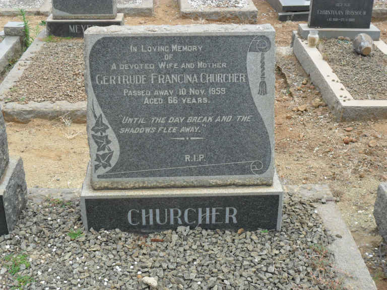 CHURCHER Gertrude Francina -1959