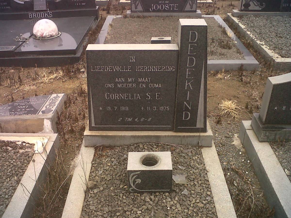 DEDEKIND Cornelia S.E. 1919-1975