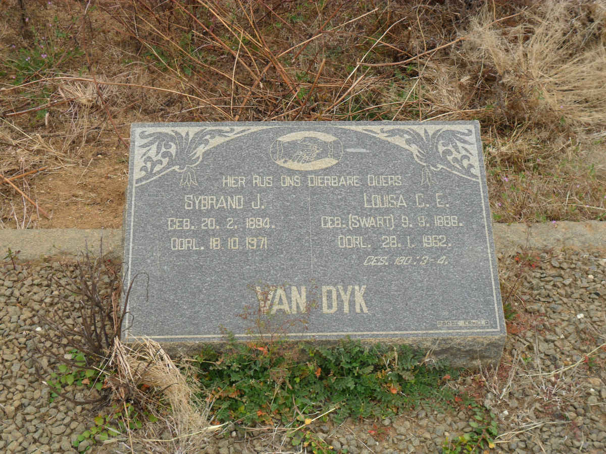 DYK Sybrand J., van 1894-1971 &amp; Louisa C.E. SWART 1886-1962