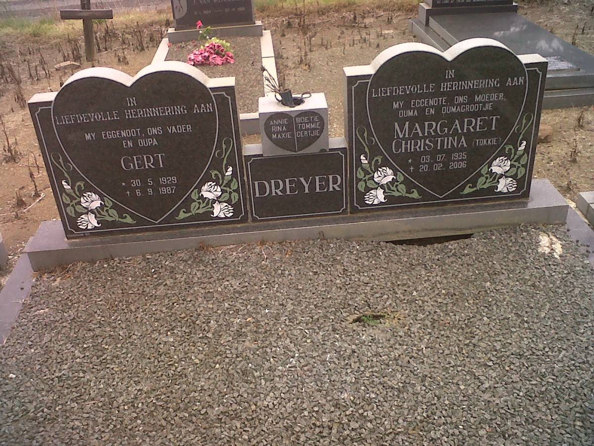 DREYER Gert 1929-1987 &amp; Margaret Christina 1935-2006