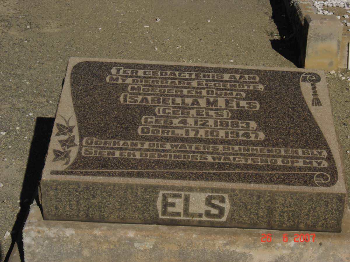 ELS Isabella M. nee ELS 1883-1947