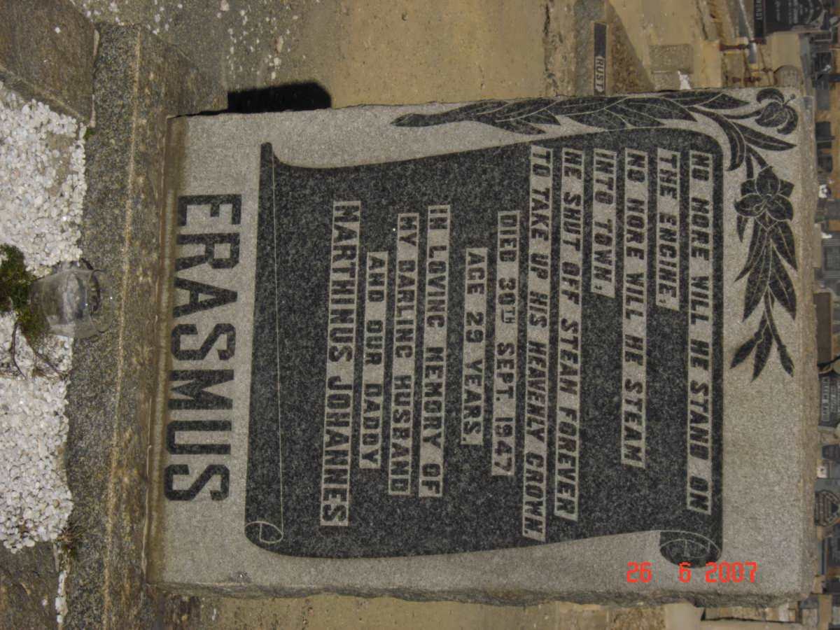 ERASMUS Marthinus Johannes -1947