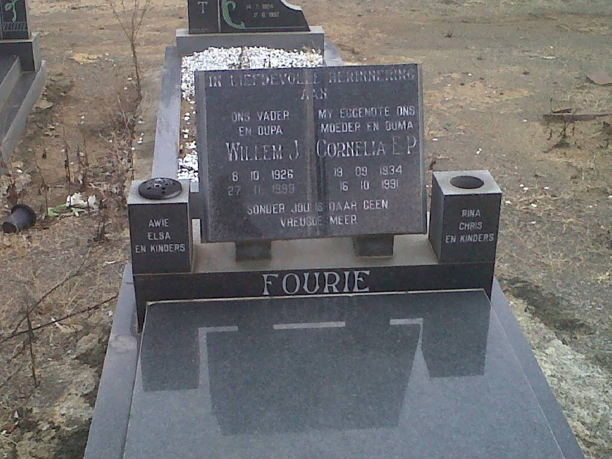 FOURIE Willem J. 1926-1999 &amp; Cornelia E.P. 1934-1991