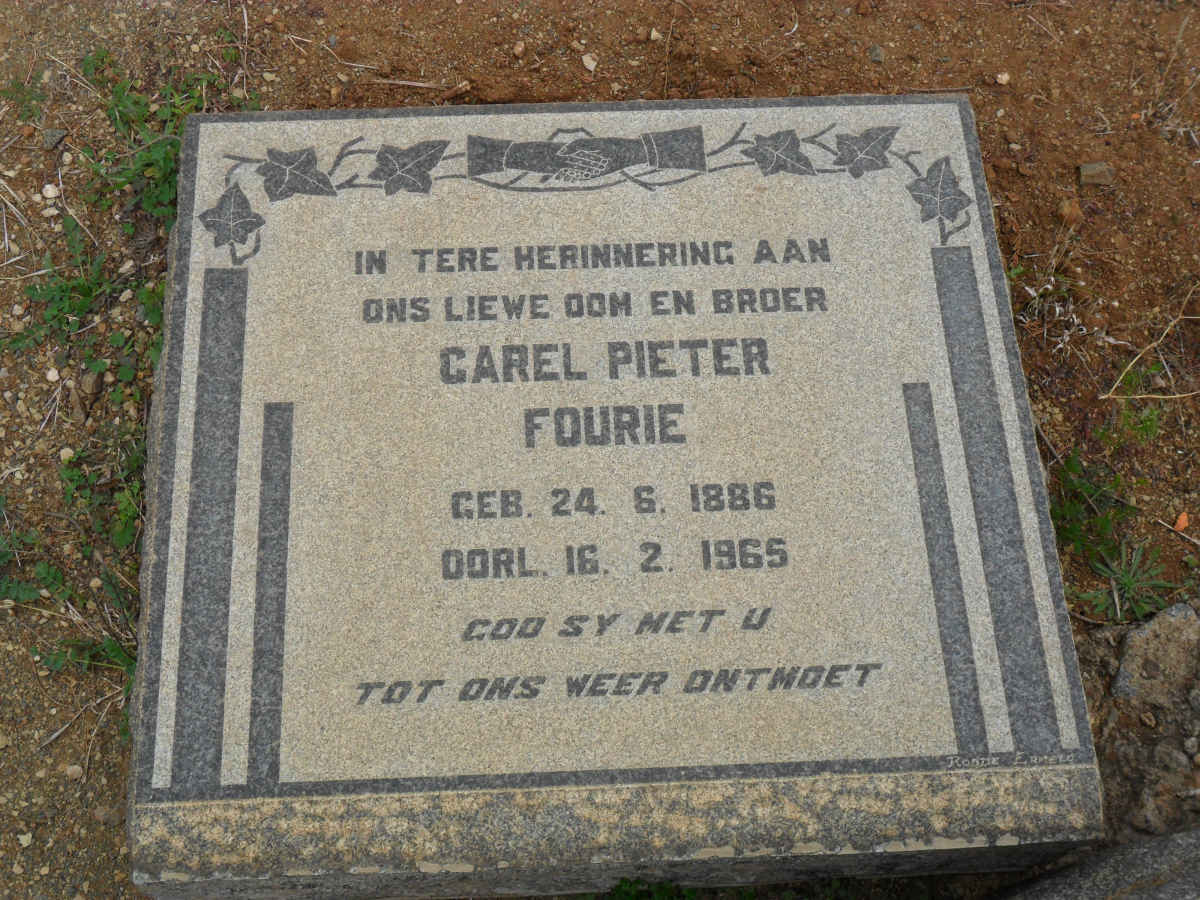 FOURIE Carel Pieter 1886-1965