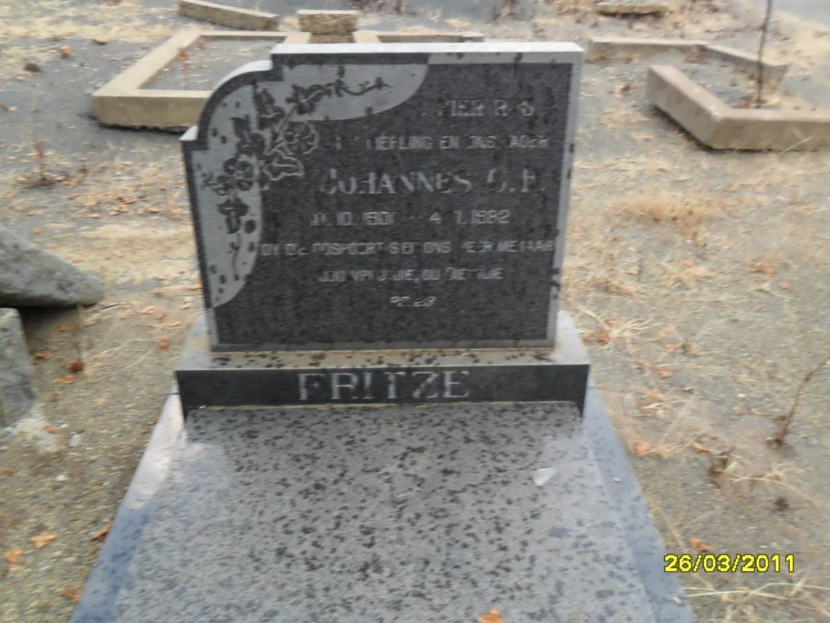 FRITZE Johannes G.F. 1901-1982