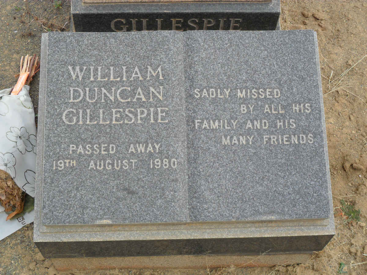 GILLESPIE William Duncan -1980