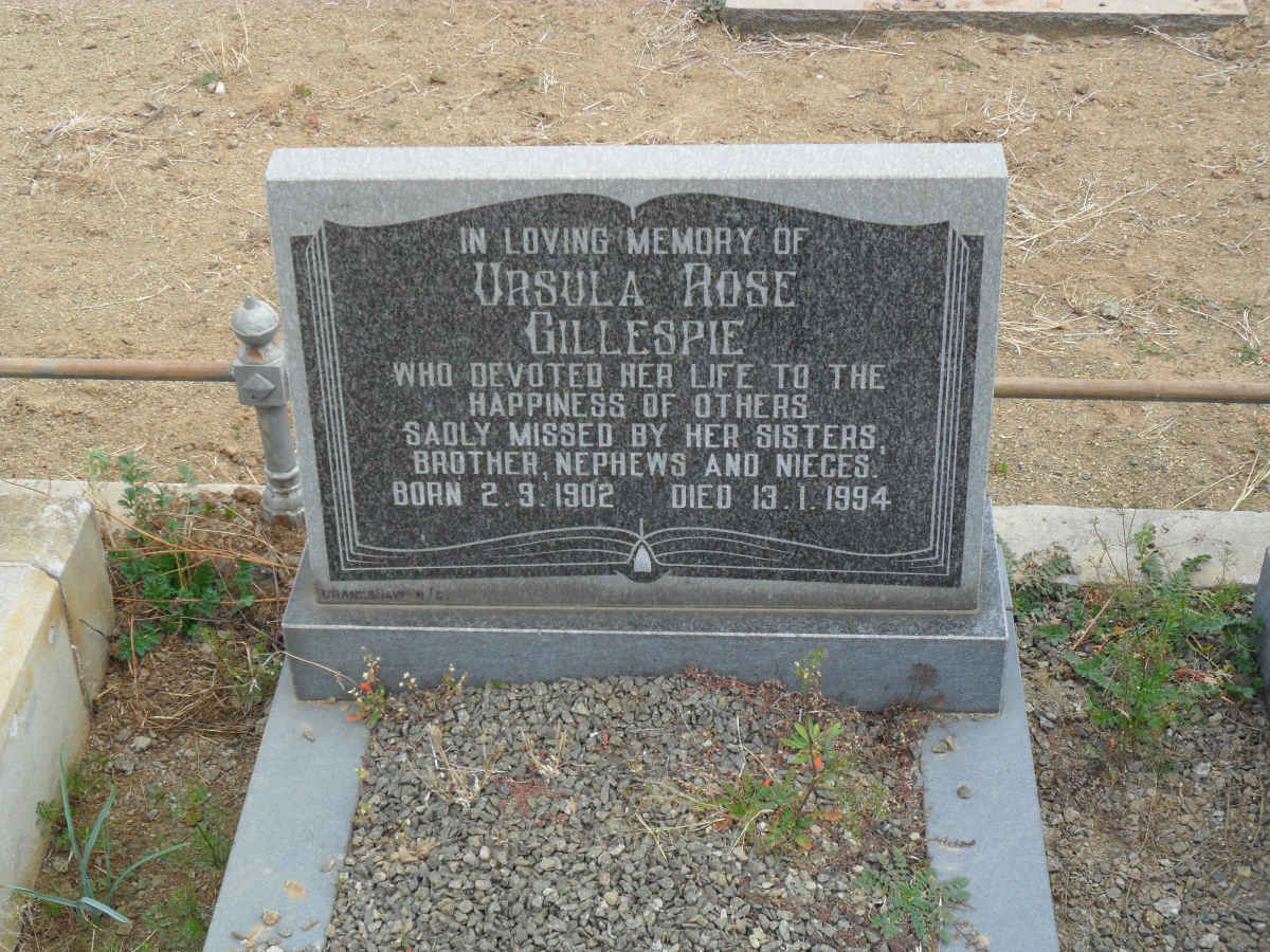 GILLESPIE Ursula Rose 1902-1994