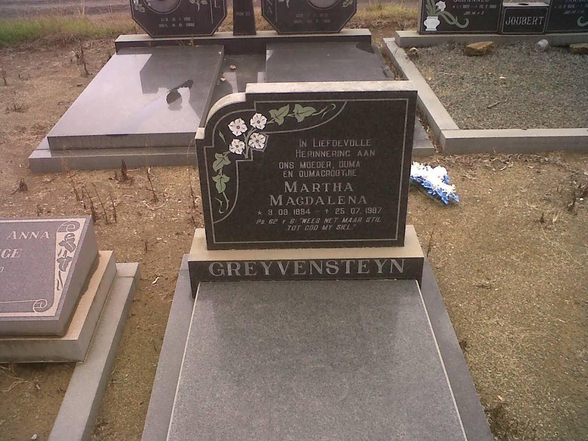 GREYVENSTEYN Martha Magdalena 1894-1987