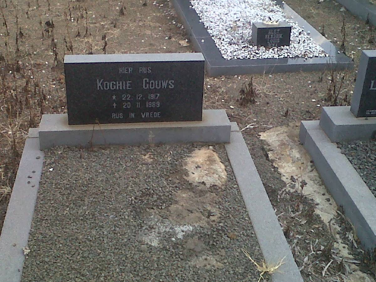 GOUWS Koghie 1917-1989