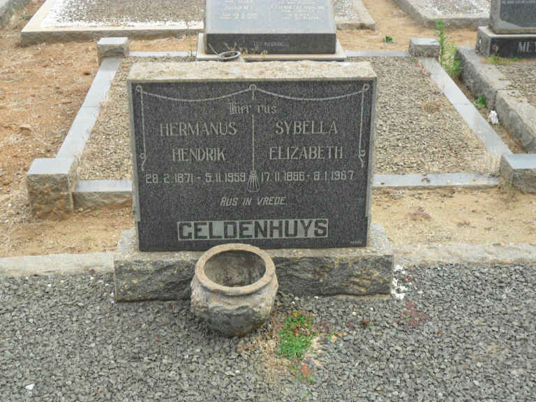GELDENHUYS Hermanus Hendrik 1871-1959 &amp; Sybella Elizabeth 1886-1967