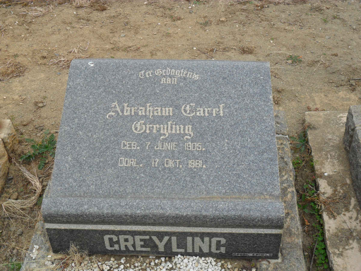GREYLING Abraham Carel 1905-1961