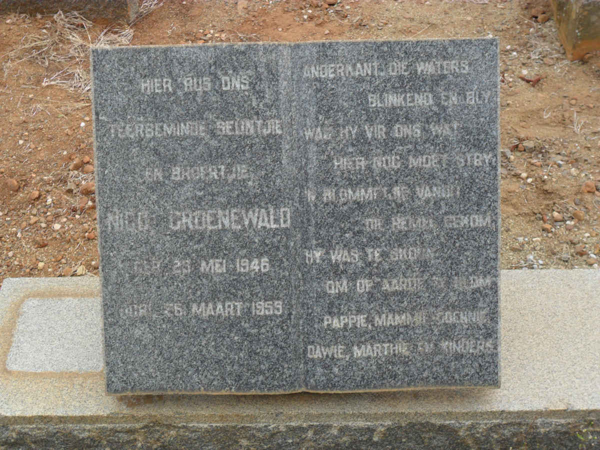 GROENEWALD Nico 1946-1959