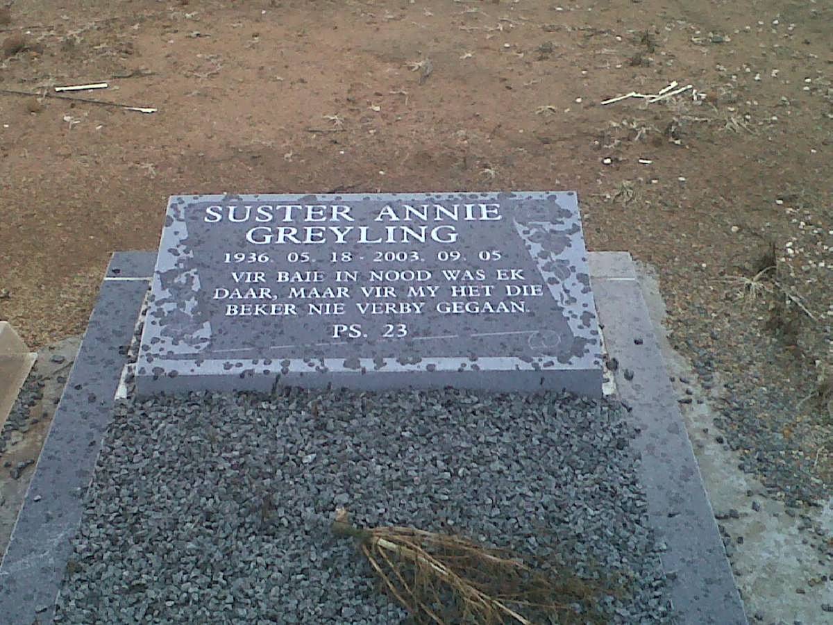 GREYLING Annie 1936-2003