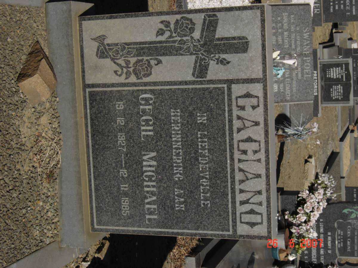 GAGIANO Cecil Michael 1927-1985