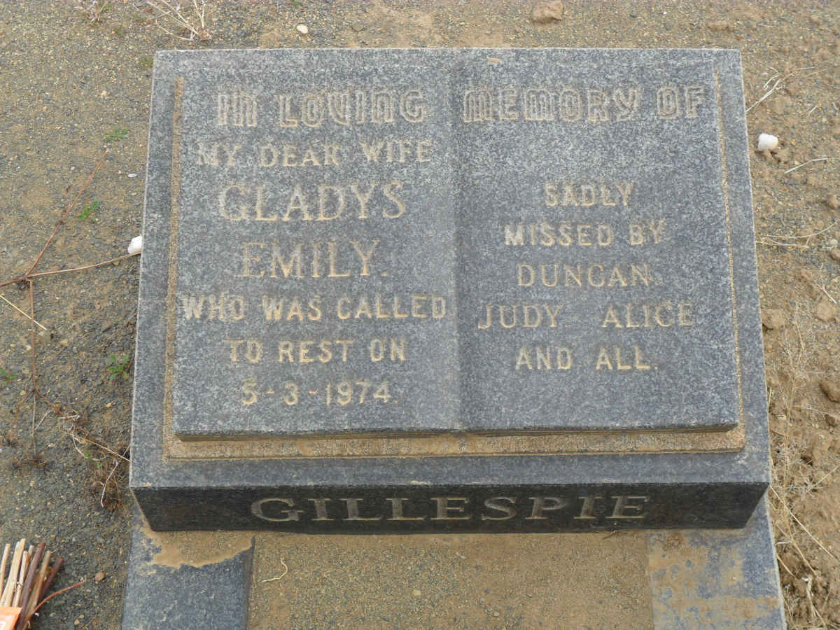 GILLESPIE Gladys Emily -1974