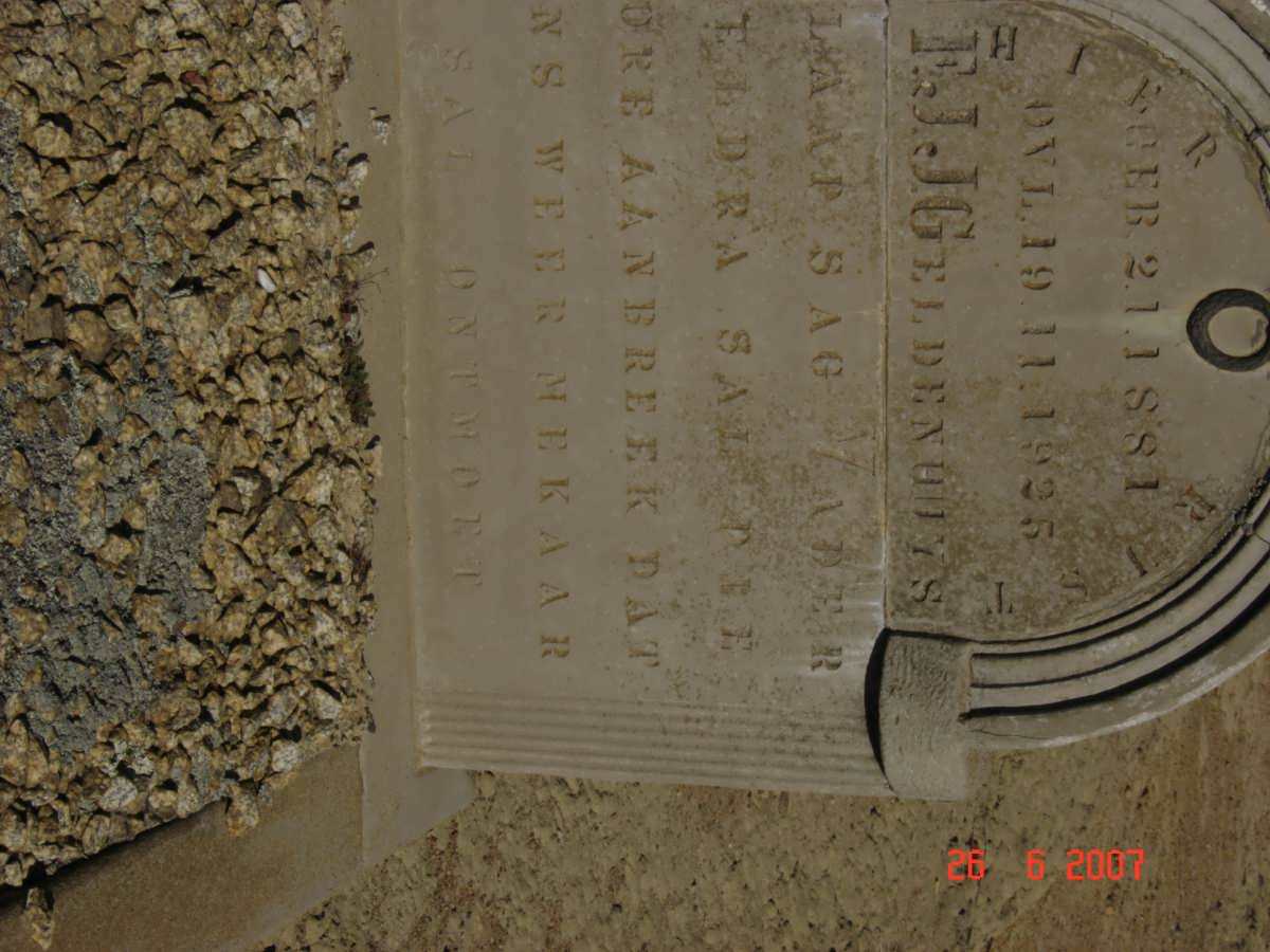 GELDENHUYS F.J.J. 1881-1925