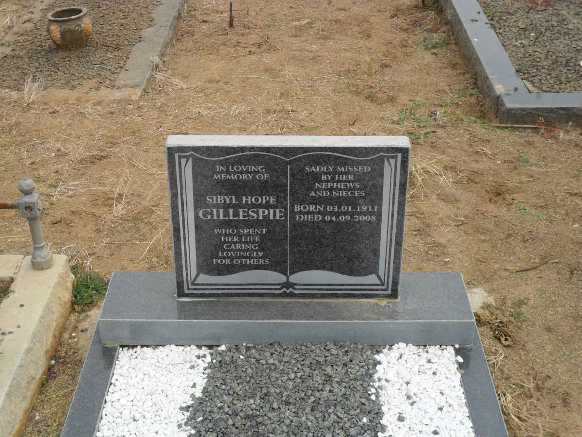 GILLESPIE Sibyl Hope 1911-2008