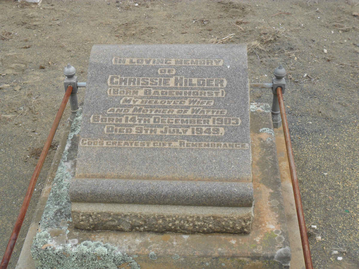HILDER Chrissie nee BADENHORST 1903-1949