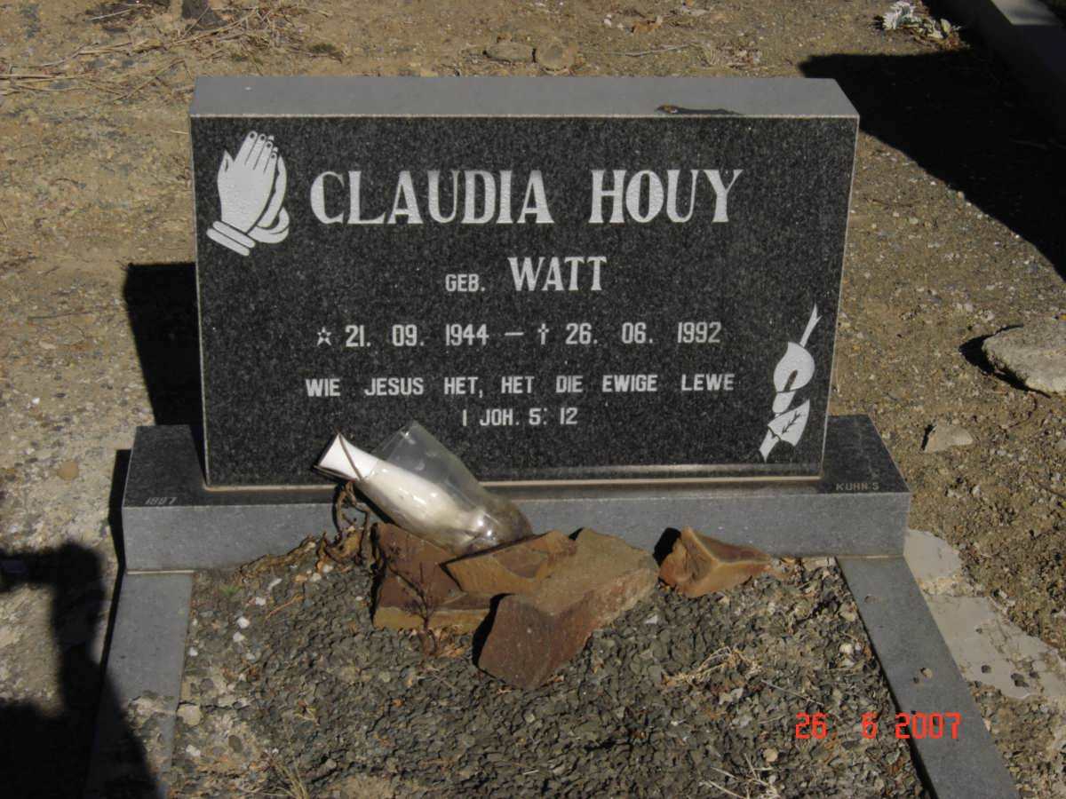 HOUY Claudia nee WATT 1944-1992