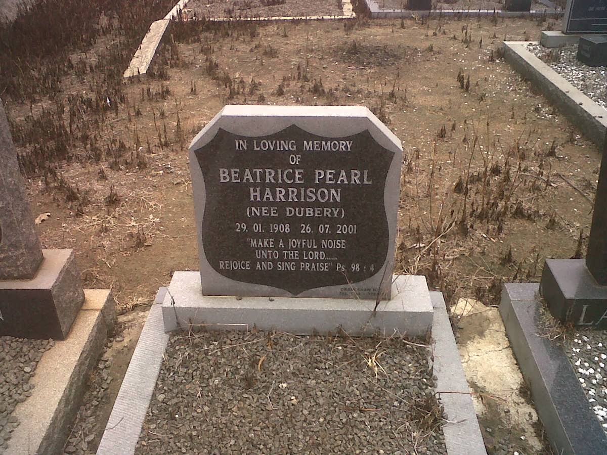 HARRISON Beatrice Pearl nee DUBERY 1908-2001