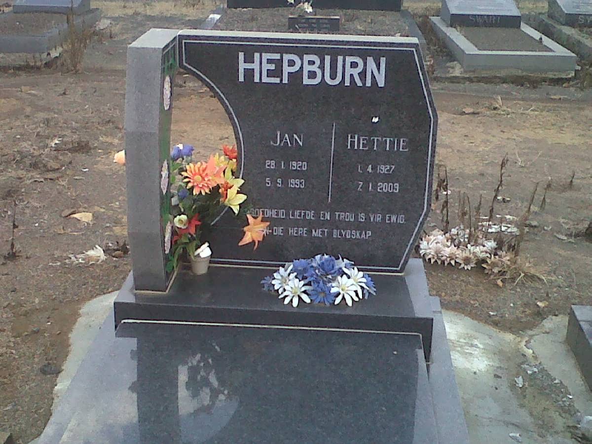 HEPBURN Jan 1920-1993 &amp; Hettie 1927-2009