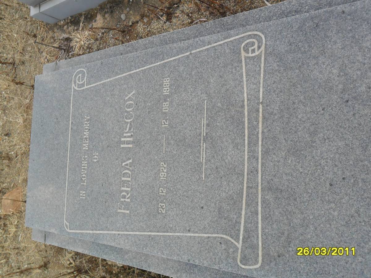 HISCOX Freda 1922-1988