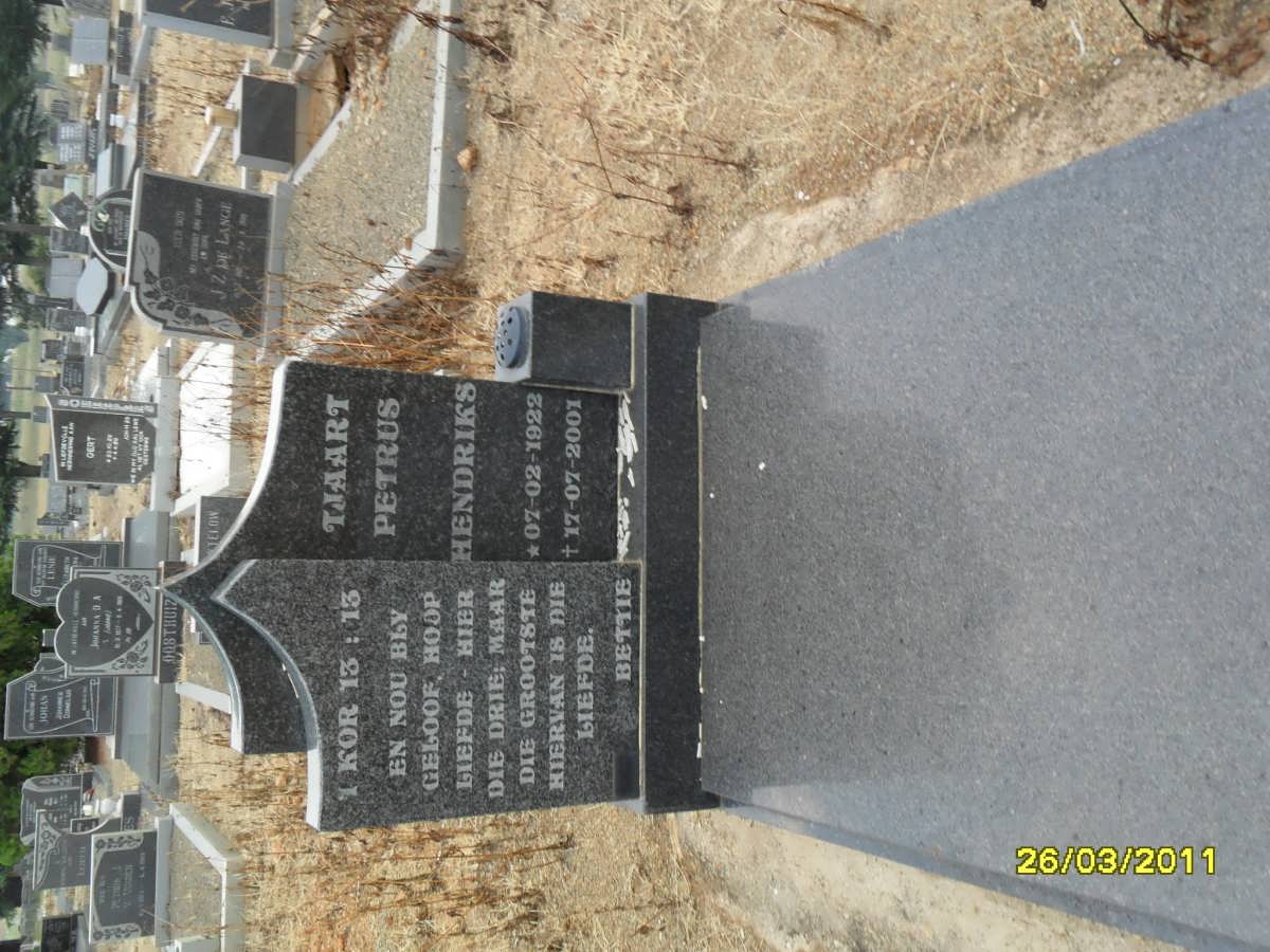 HENDRIKS Tjaart Petrus 1922-2001