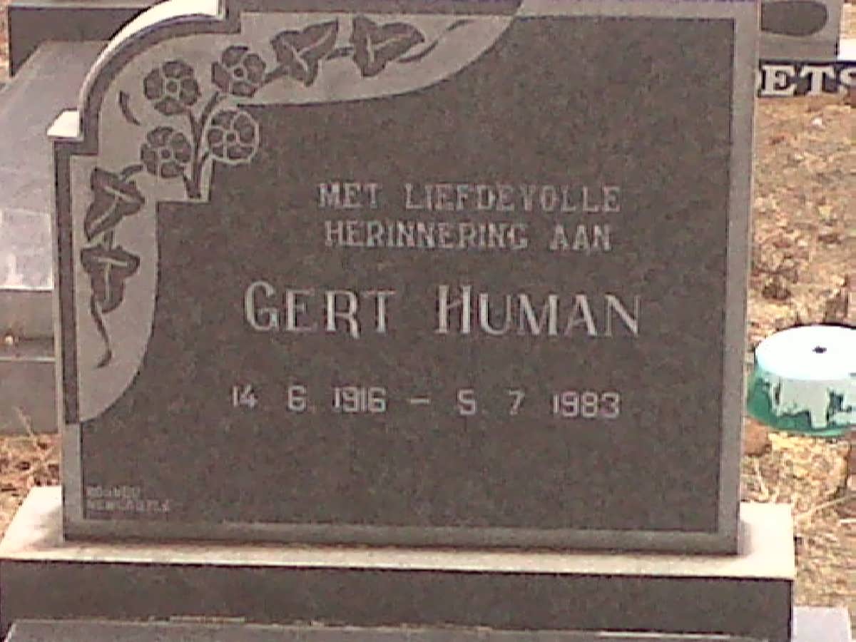 HUMAN Gert 1916-1983