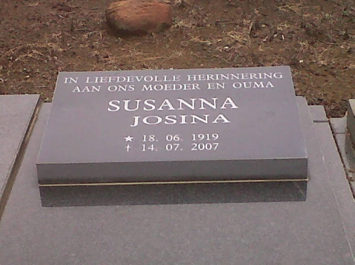 HURTER Susanna Josina 1919-2007