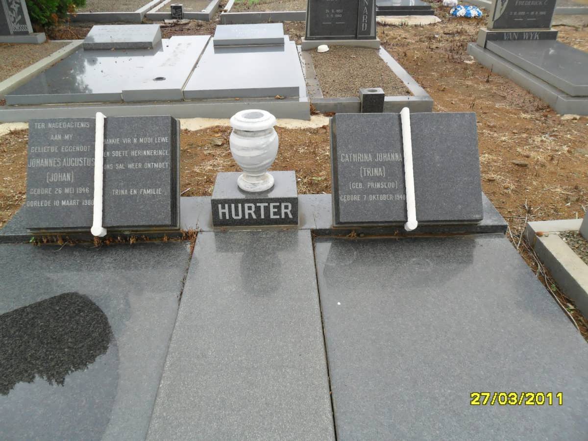 HURTER Johannes Augustus 1946-1980 &amp; Catharina Johanna PRINSLOO 1948-