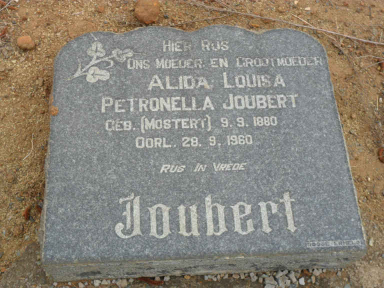 JOUBERT Alida Louisa Petronella nee MOSTERT 1880-1960