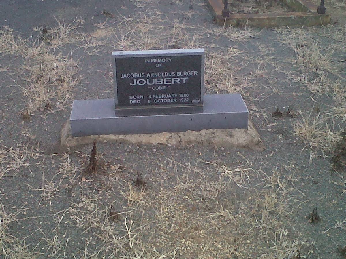 JOUBERT Jacobus Arnoldus Burger 1880-1922