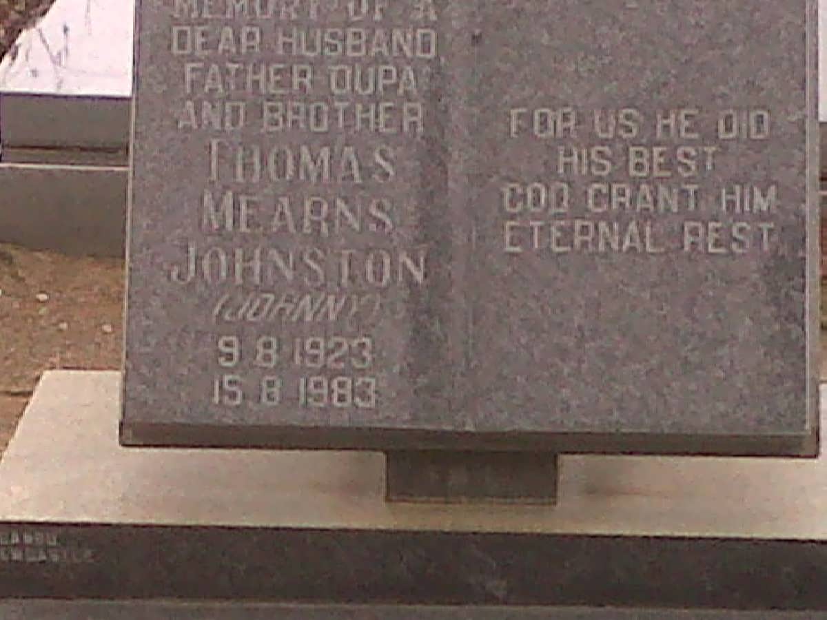 JOHNSTON Thomas Mearns 1923-1983