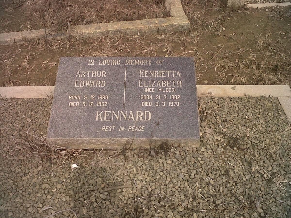 KENNARD Arthur Edward 1880-1952 &amp; Henrietta Elizabeth HILDER 1882-1970