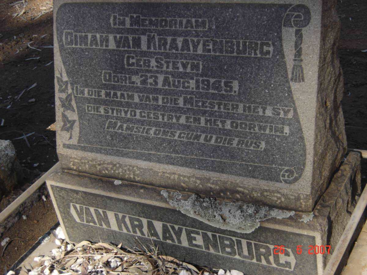 KRAAYENBURG Dinah, van nee STEYN -1945