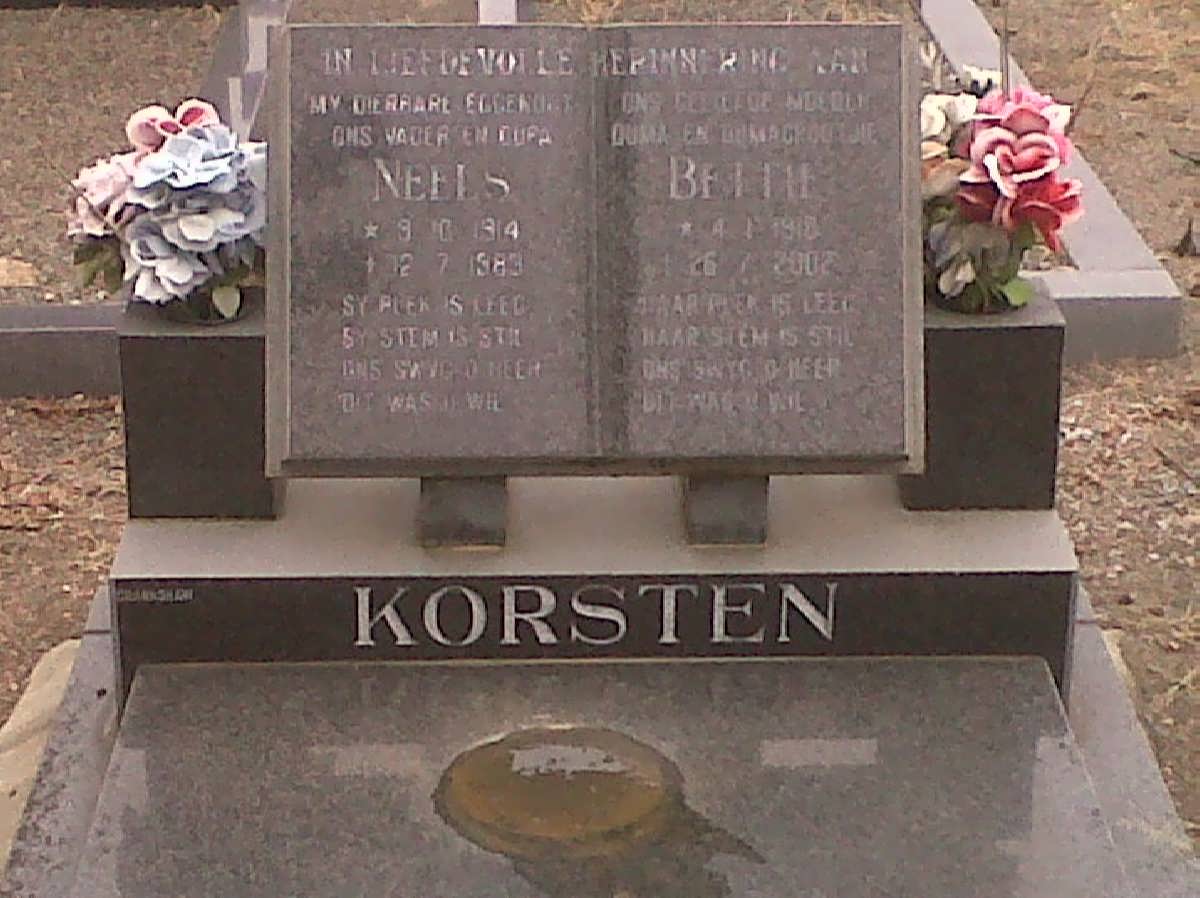 KORSTEN Neels 1914-1983 &amp; Bettie 1918-2002