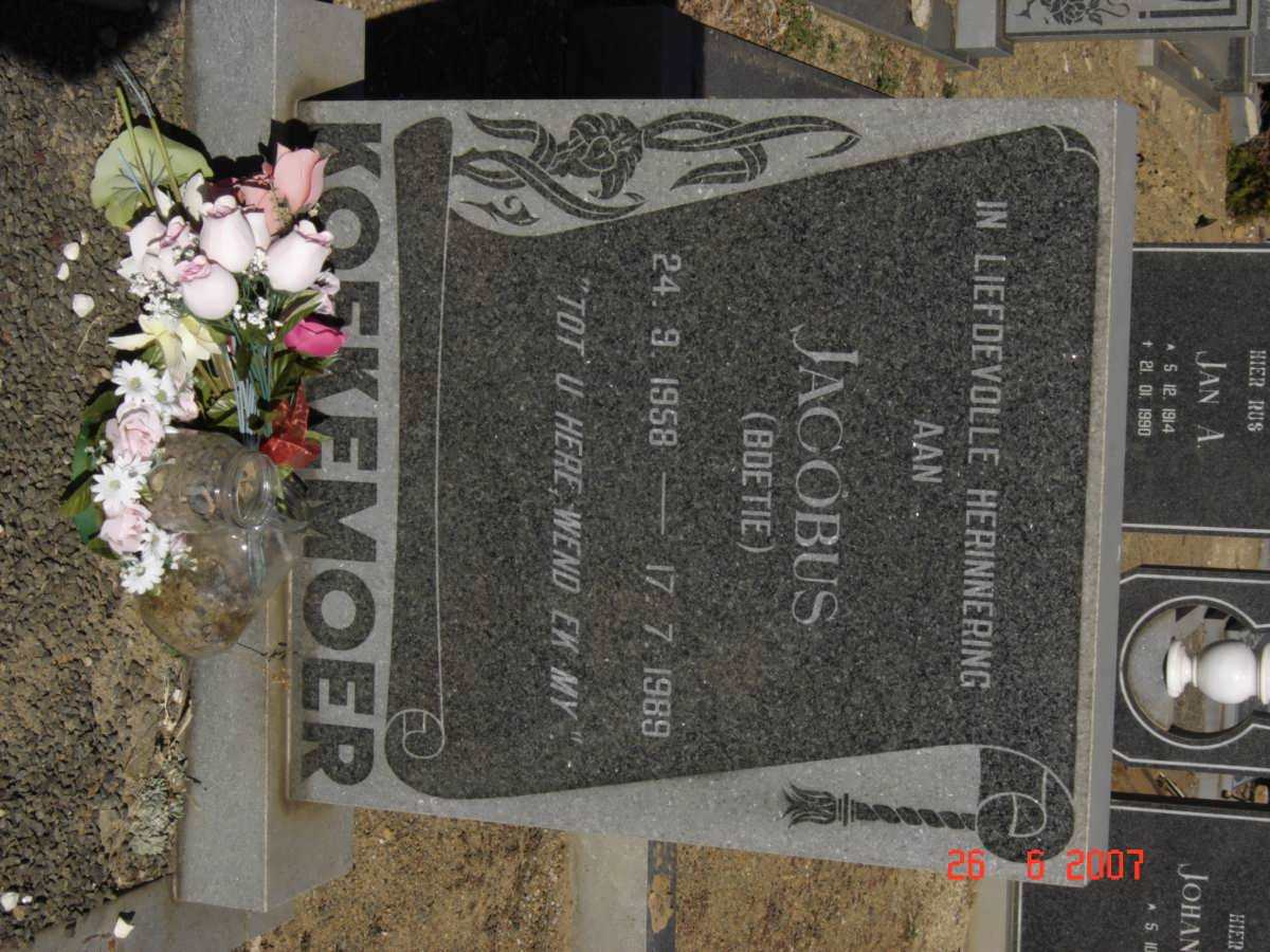 KOEKEMOER Jacobus 1958-1989