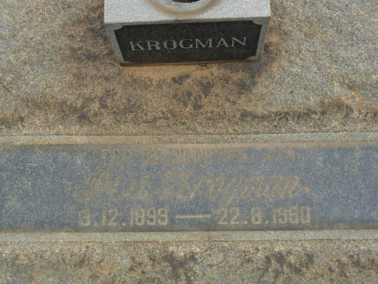 KROGMAN Piet 1899-1960