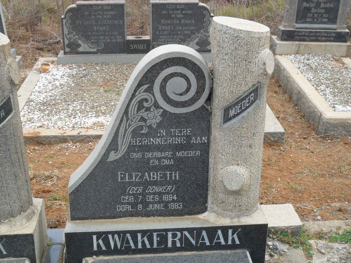 KWAKERNAAK Elizabeth nee DONKER 1894-1983
