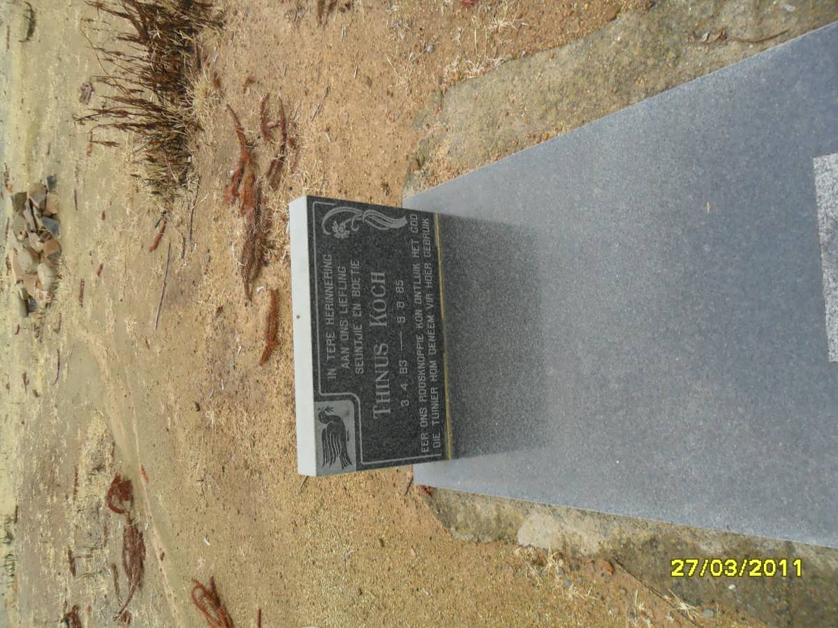 KOCH Thinus 1983-1985