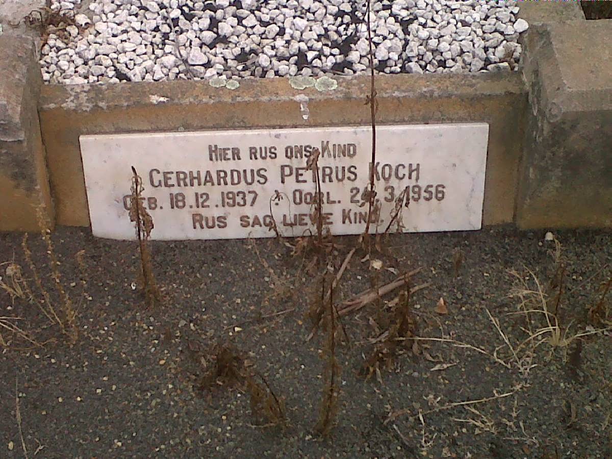 KOCH Gerhardus Petrus 1937-1956