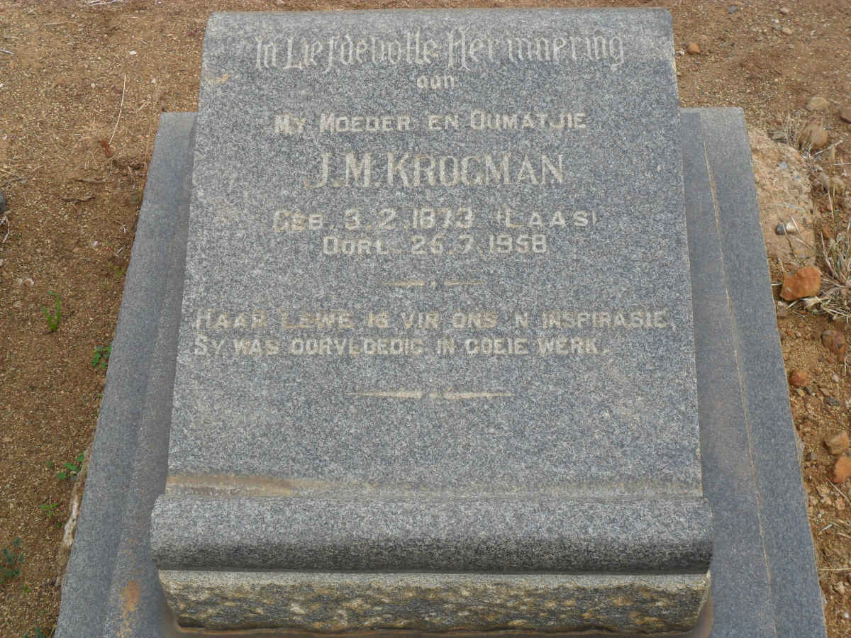 KROGMAN J.M. nee LAAS 1873-1958
