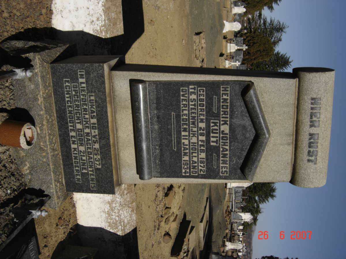 KUIT Hendrik Johannes 1872-1934